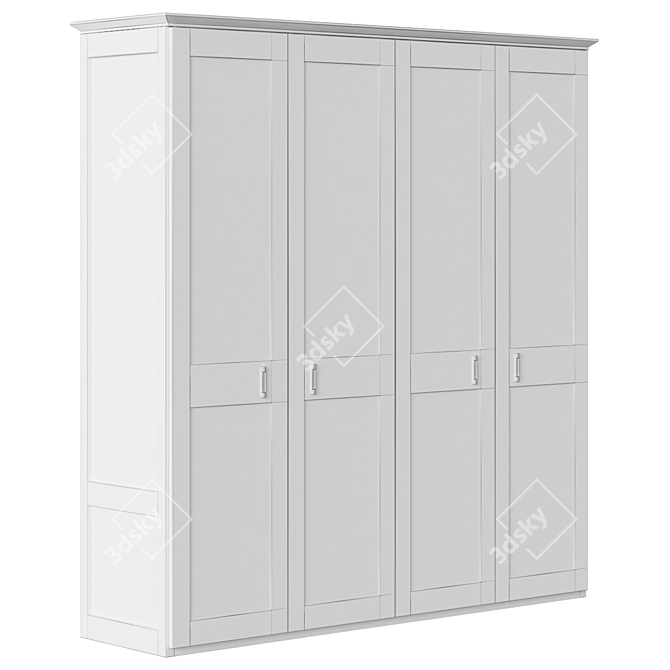 Alcira 4-Door Wardrobe: Modern Spanish Design 3D model image 6