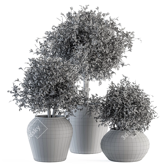 Green Oasis: Outdoor Plant Set 177 3D model image 5