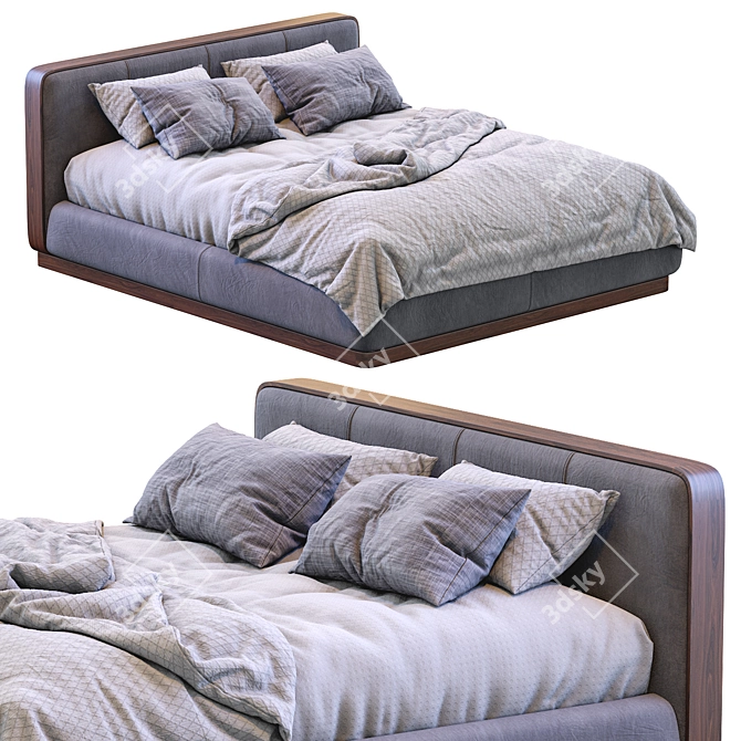 Elegant Ermes Bed: Flou's Finest 3D model image 2