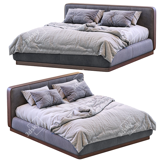 Elegant Ermes Bed: Flou's Finest 3D model image 4