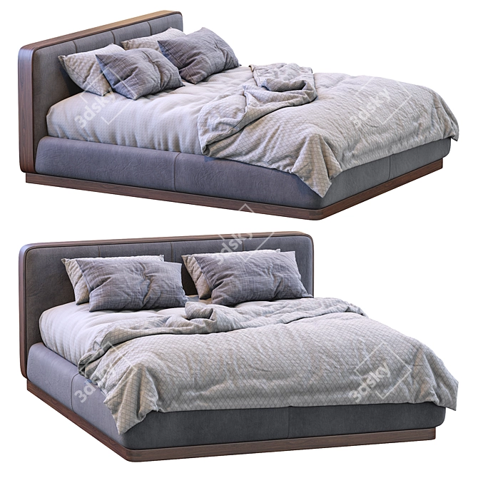 Elegant Ermes Bed: Flou's Finest 3D model image 6