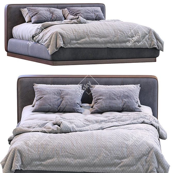 Elegant Ermes Bed: Flou's Finest 3D model image 7