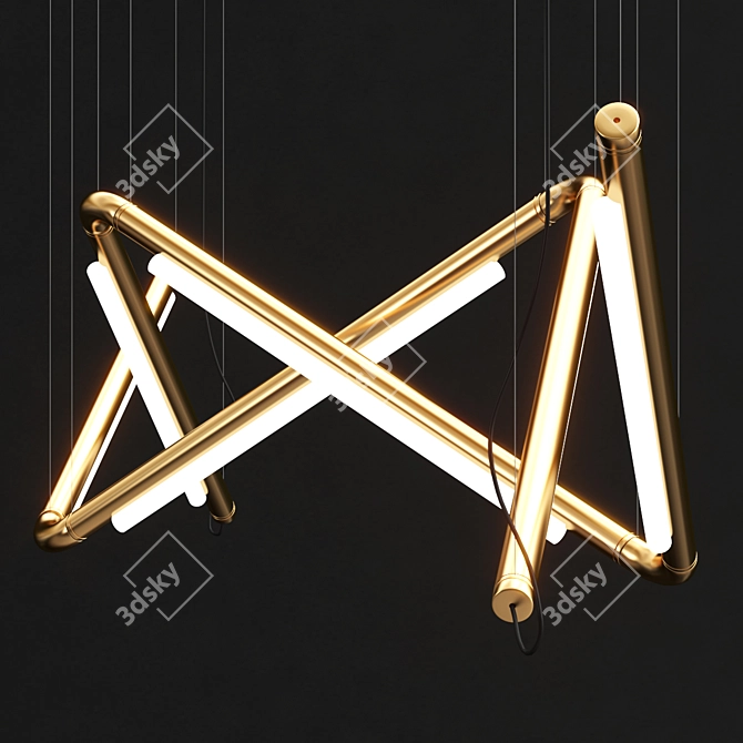 Elegant LED Pendant Lamp 3D model image 2