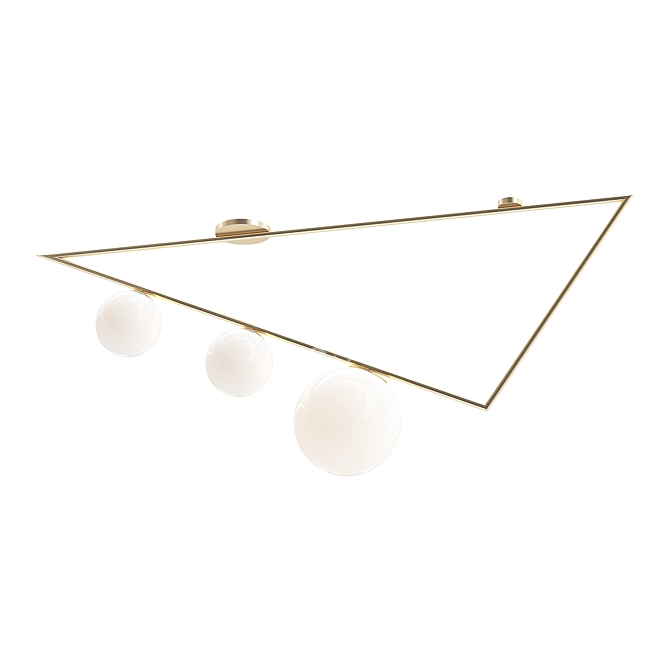 Modern Triangle 3-Lamp 3D model image 1