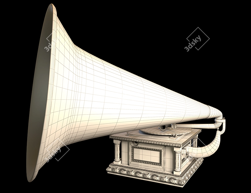 Vintage Gramophone: His Master's Voice 3D model image 5