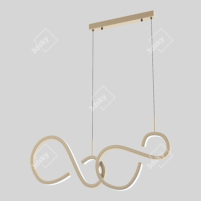 Luxury LED Suspension 21 3D model image 1