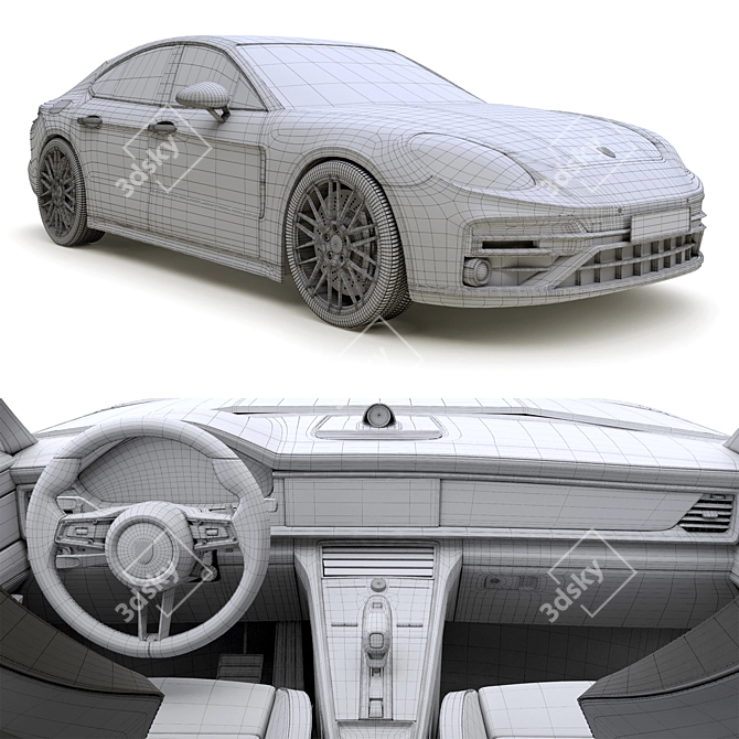 Ultimate Luxury: Porsche Panamera Turbo S 3D model image 7
