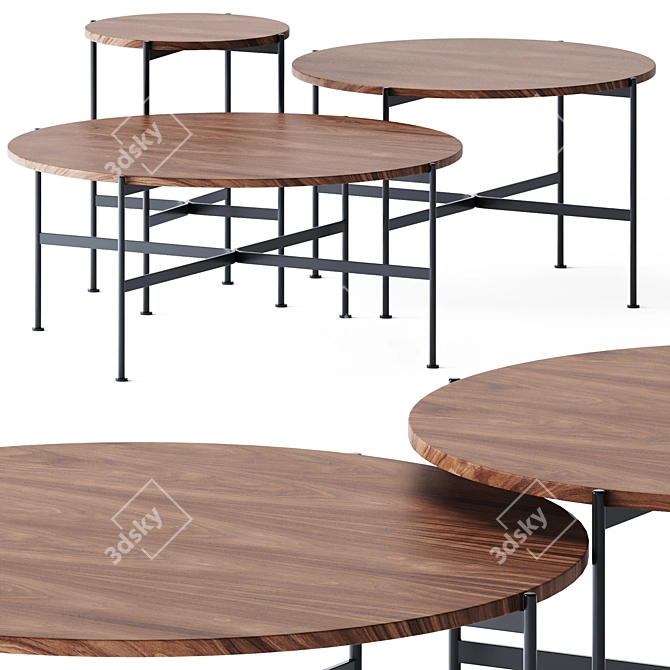 SP01 Jeanette Wooden Coffee Table 3D model image 1