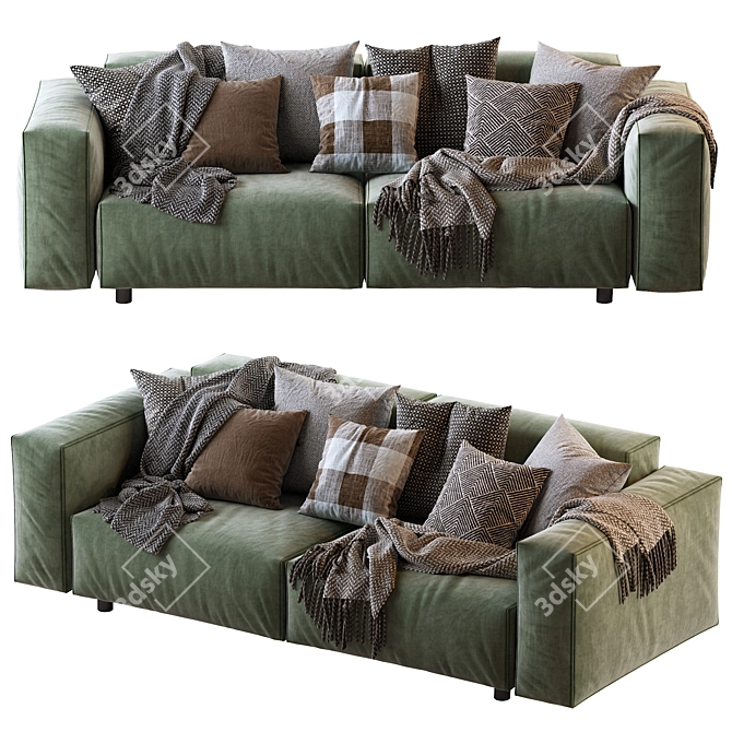  Hills: Stylish Sofa for Modern Living 3D model image 1