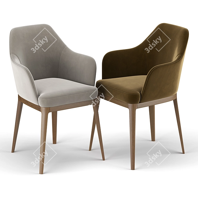 Elegant Becky Chair: Stylish 2013 Design 3D model image 5