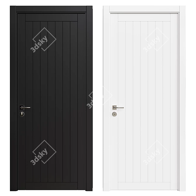 Sleek Interior Door Design 3D model image 1