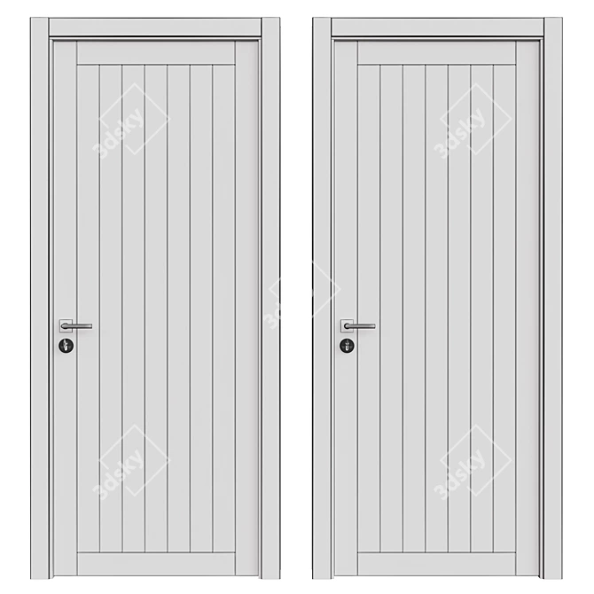 Sleek Interior Door Design 3D model image 2