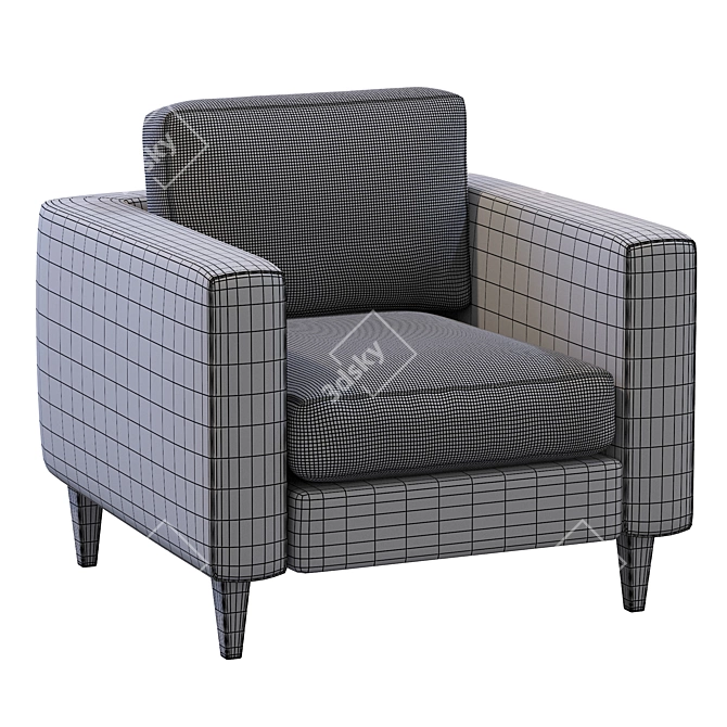 Prastoria Elegance Armchair: Luxurious Comfort for Your Home 3D model image 4