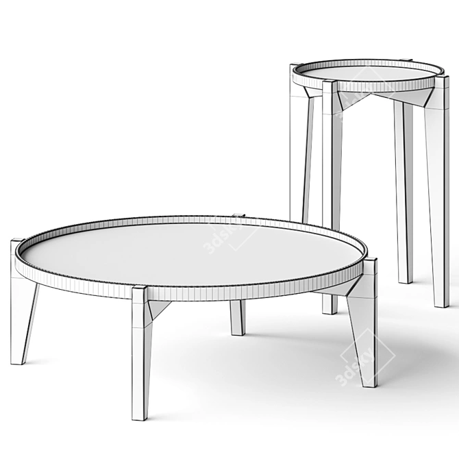 Elegant Globen Coffee Tables 3D model image 2