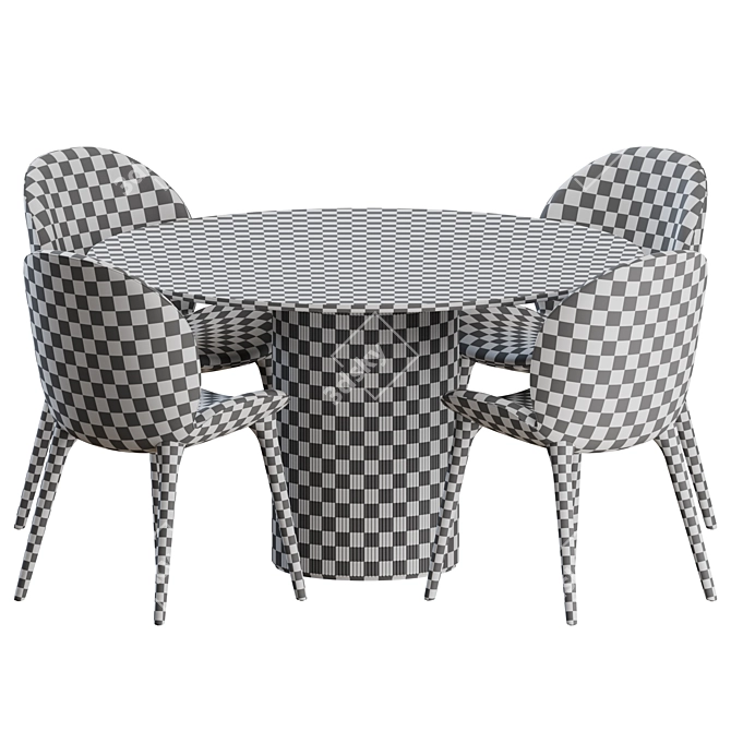 Modern Lodge Dining Set 3D model image 4