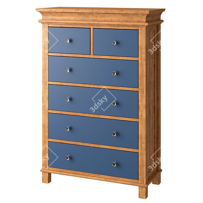 Jules Verne High Chest: Elegant Storage Solution 3D model image 2