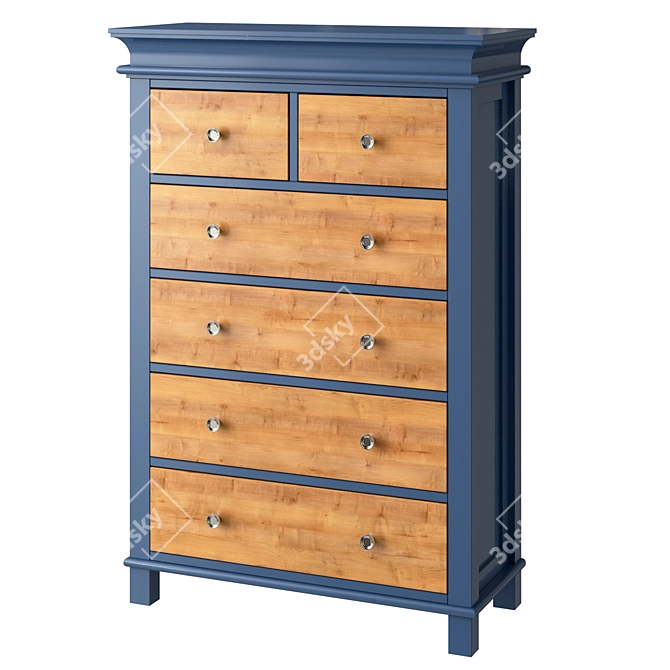 Jules Verne High Chest: Elegant Storage Solution 3D model image 3