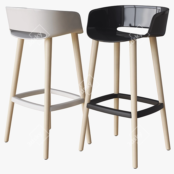 Babila 2758 Stool: Elegant and Functional 3D model image 1