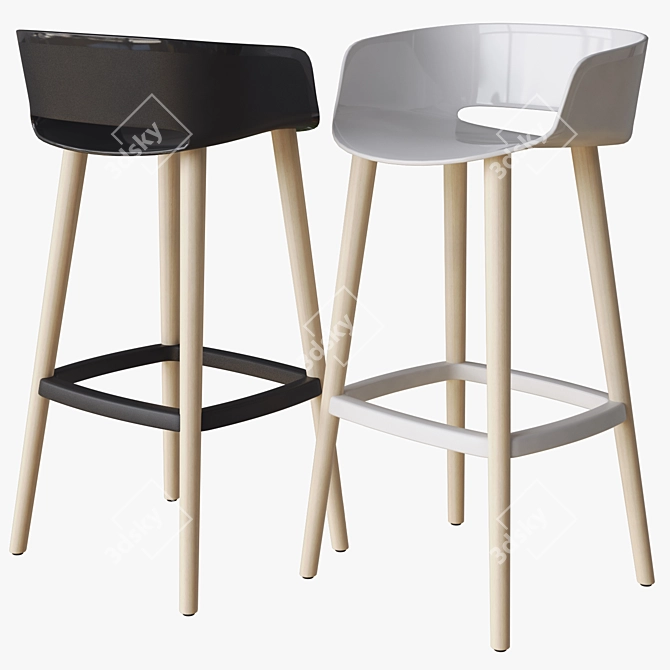 Babila 2758 Stool: Elegant and Functional 3D model image 2