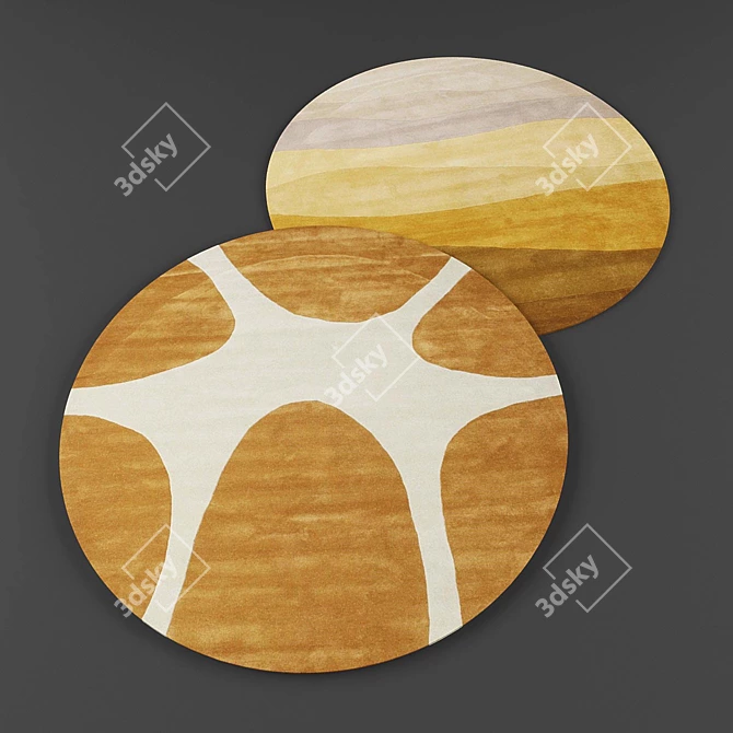 Title: Modern Round Rugs Collection 3D model image 3