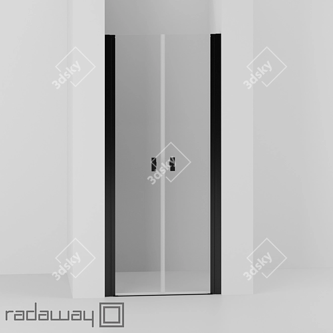 Radaway Nes 8 Black DWD I Shower Enclosure 3D model image 2