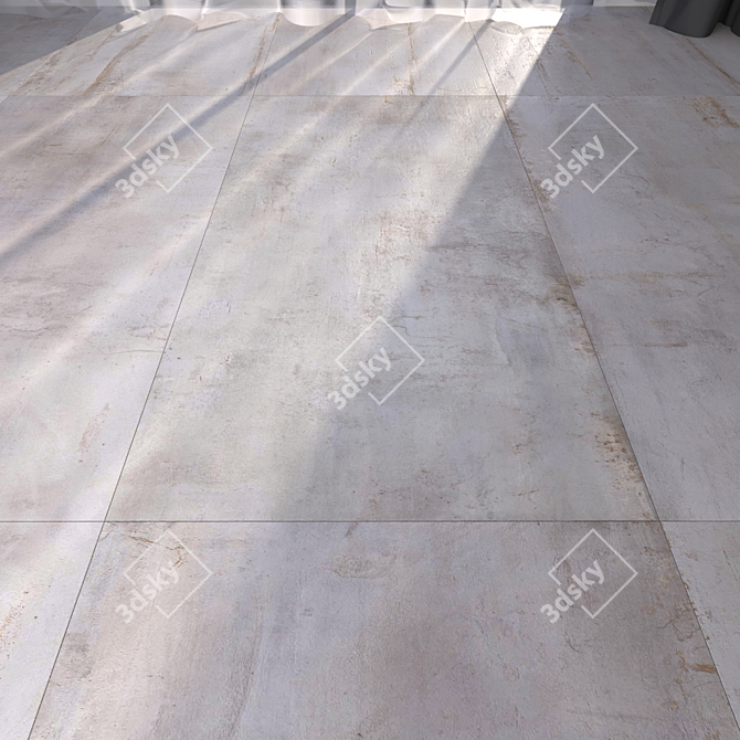 Floor Rebel Silver 60x120 - Stylish Wall and Floor Tiles with HD Textures by Flaviker 3D model image 3