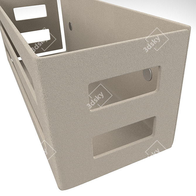 Sleek Metal Shower Shelf: Modern and Spacious 3D model image 3