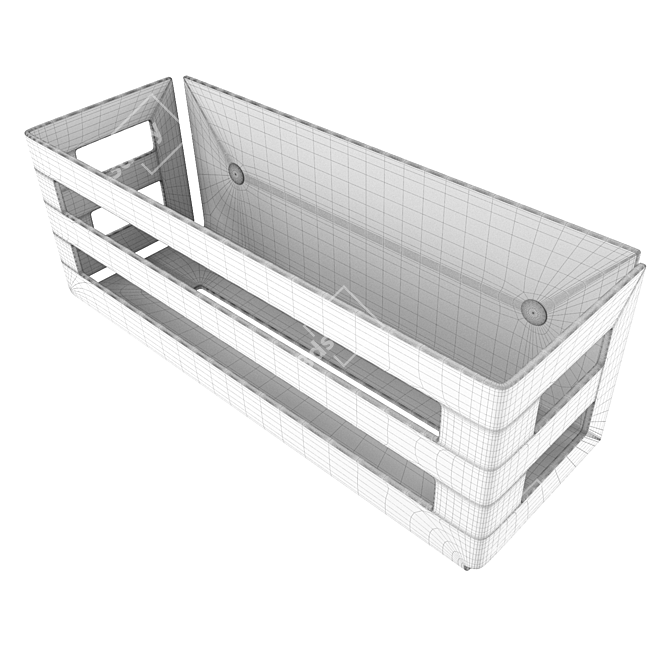 Sleek Metal Shower Shelf: Modern and Spacious 3D model image 7