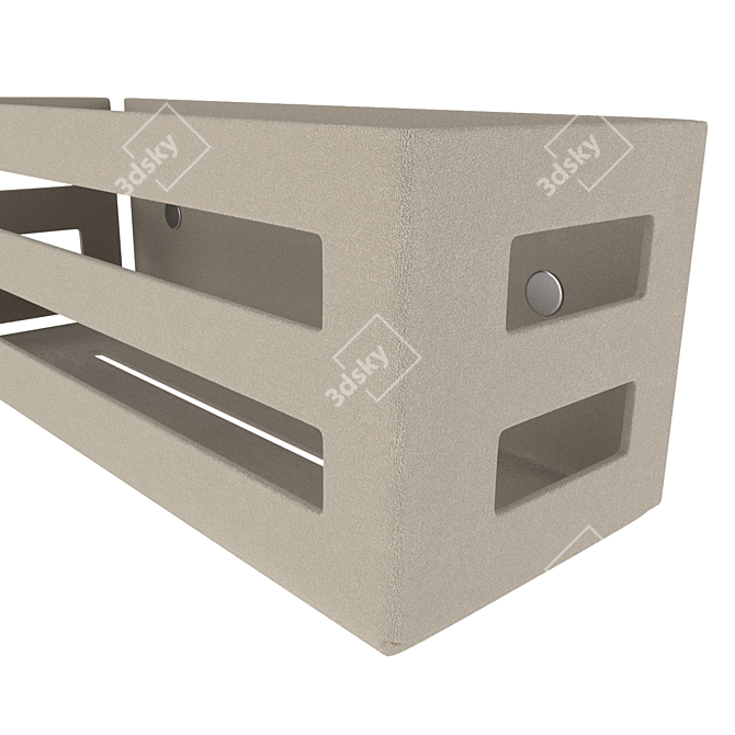 Sleek Metal Shower Shelf: Modern and Spacious 3D model image 8