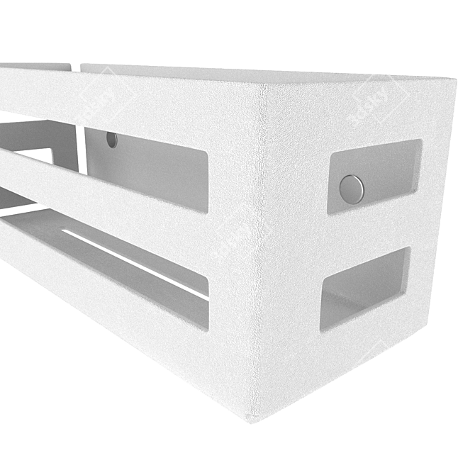 Sleek Metal Shower Shelf: Modern and Spacious 3D model image 10