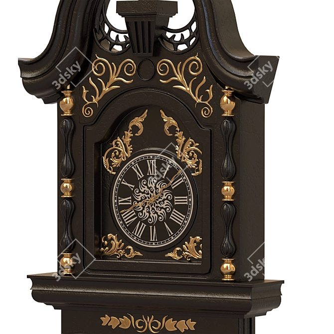 Vintage Timepiece: Stunning Antique Wall Clocks 3D model image 2