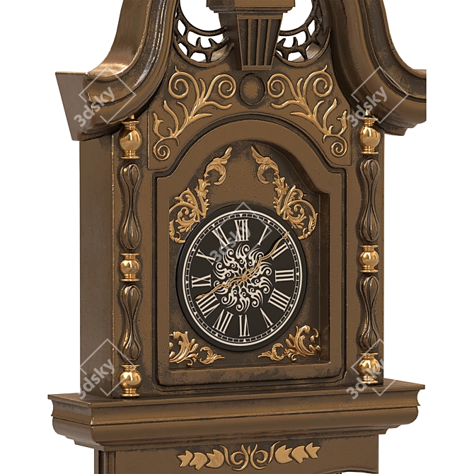 Vintage Timepiece: Stunning Antique Wall Clocks 3D model image 3