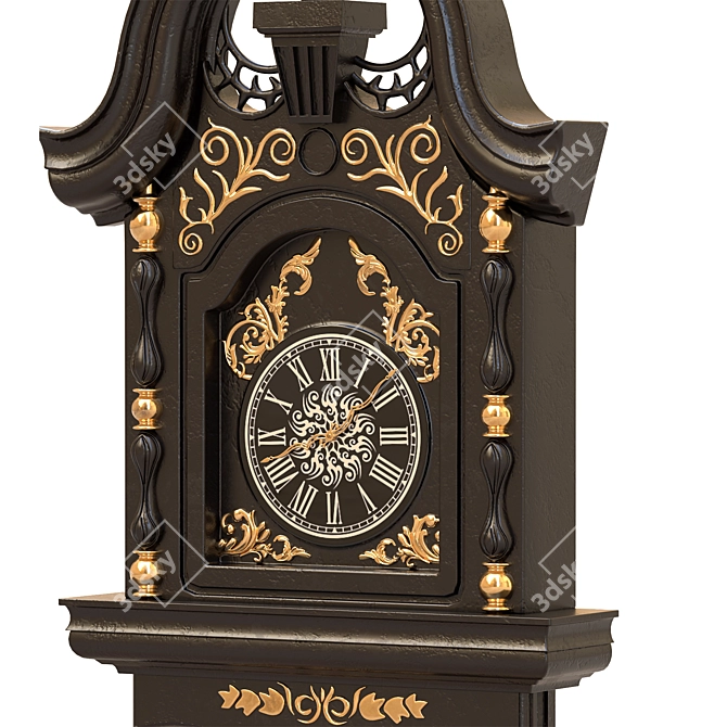 Vintage Timepiece: Stunning Antique Wall Clocks 3D model image 7