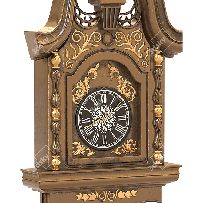 Vintage Timepiece: Stunning Antique Wall Clocks 3D model image 8
