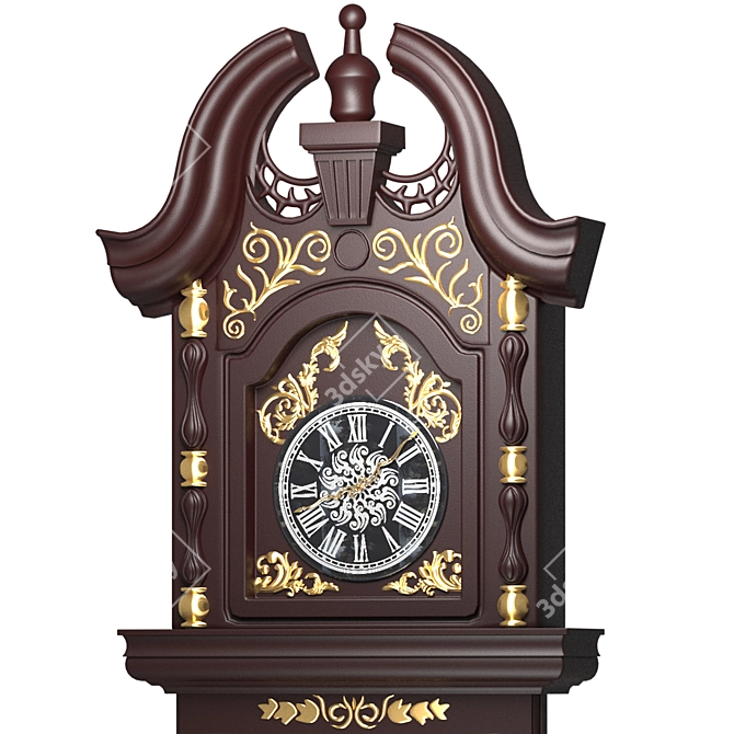 Vintage Timepiece: Stunning Antique Wall Clocks 3D model image 11