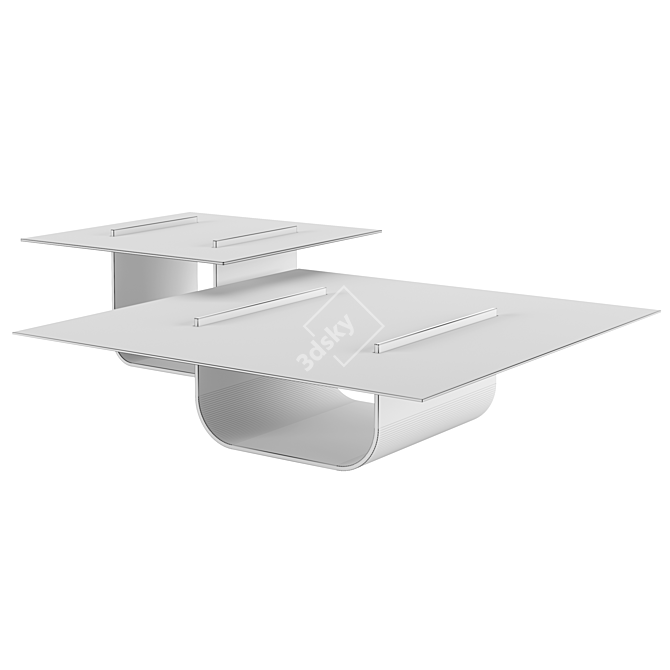 Elegant Fasano Side & Coffee Tables 3D model image 5