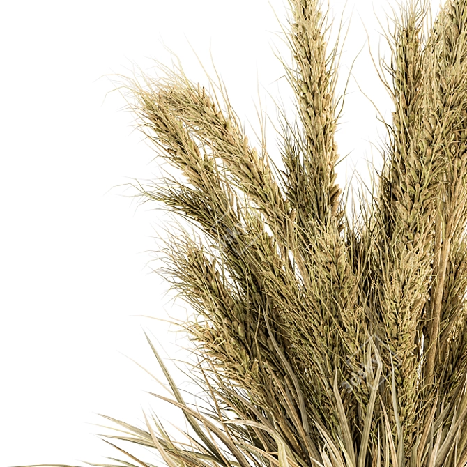 24-Piece Wheat Bush Set: Natural and Realistic 3D model image 3