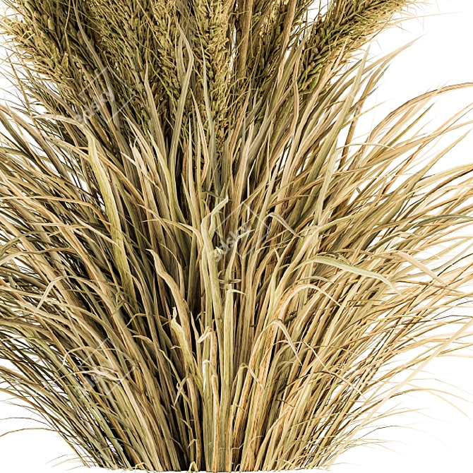 24-Piece Wheat Bush Set: Natural and Realistic 3D model image 4