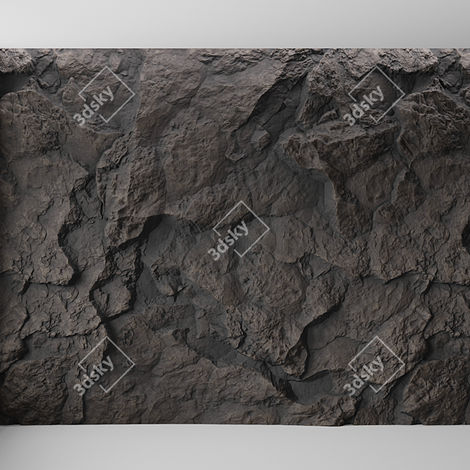 Title: Seamless PBR Rock Cliff Texture 3D model image 1