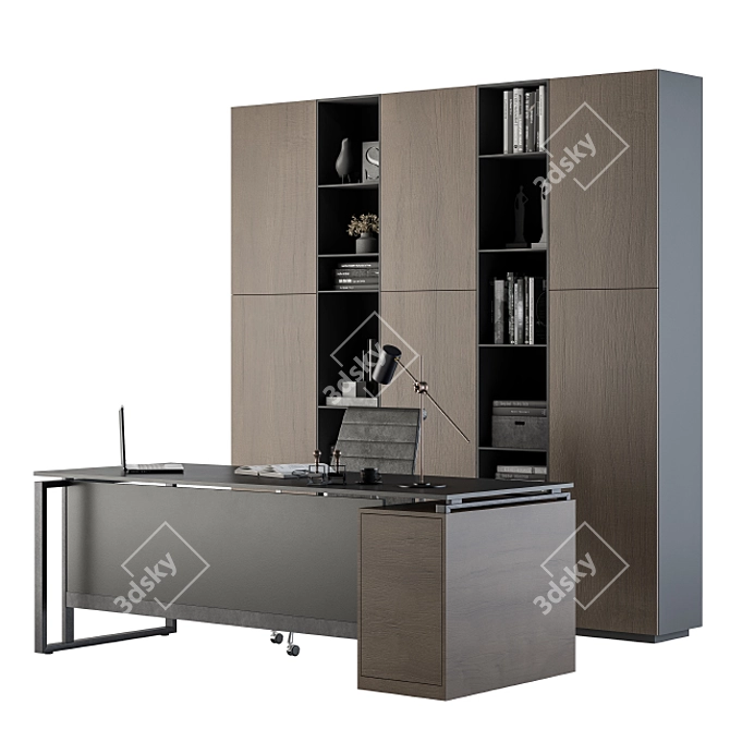 Executive Office Furniture Set 3D model image 2