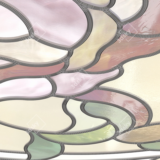 Tiffany Stained Glass Ceiling: No. 2 Grand Design 3D model image 4