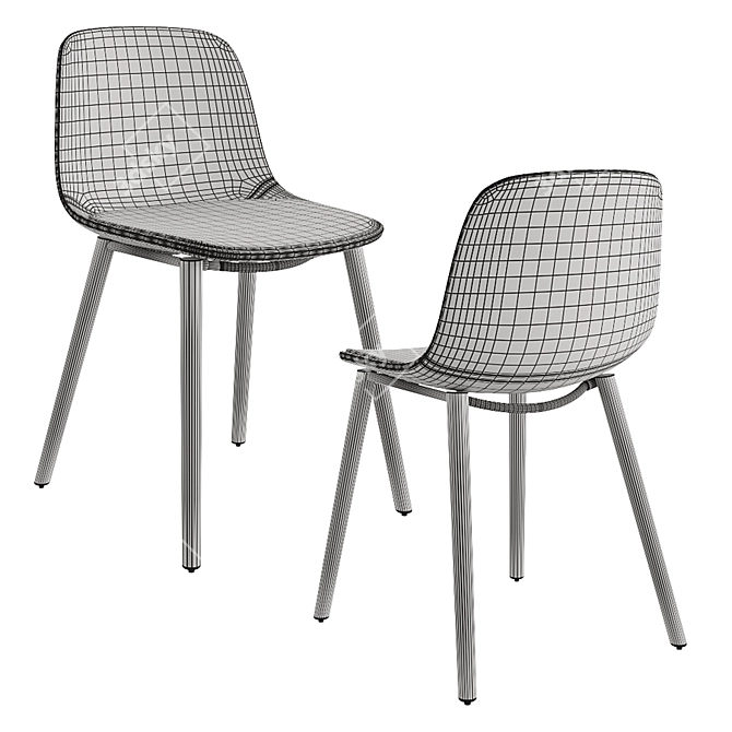 Modern Seela S313 Chair in 2 Colors 3D model image 5