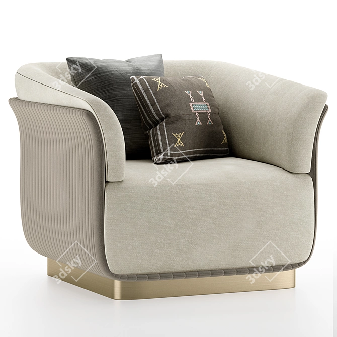 Elegant Capitol Collection Armchair 3D model image 1