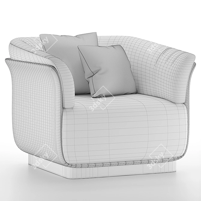 Elegant Capitol Collection Armchair 3D model image 2