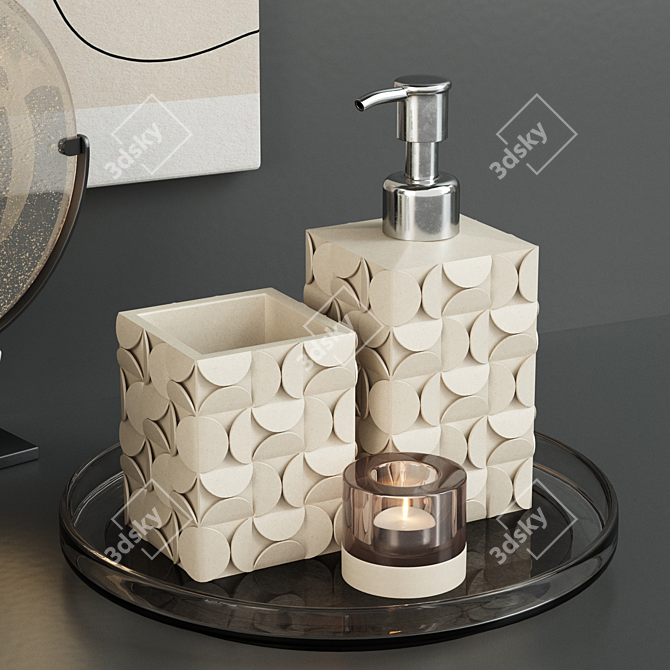 Title: Chic Bath & Home Decor Set 3D model image 9