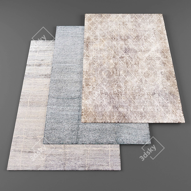 High Resolution Rugs Bundle 3D model image 1