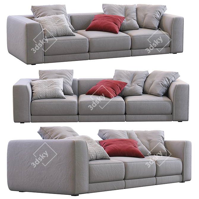 Sleek & Stylish Sofa: Pasha by Jesse 3D model image 1