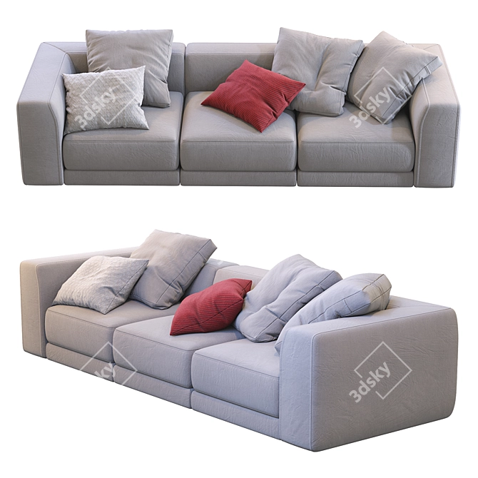 Sleek & Stylish Sofa: Pasha by Jesse 3D model image 3