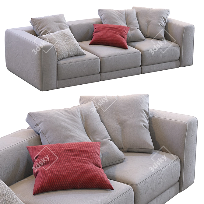 Sleek & Stylish Sofa: Pasha by Jesse 3D model image 4