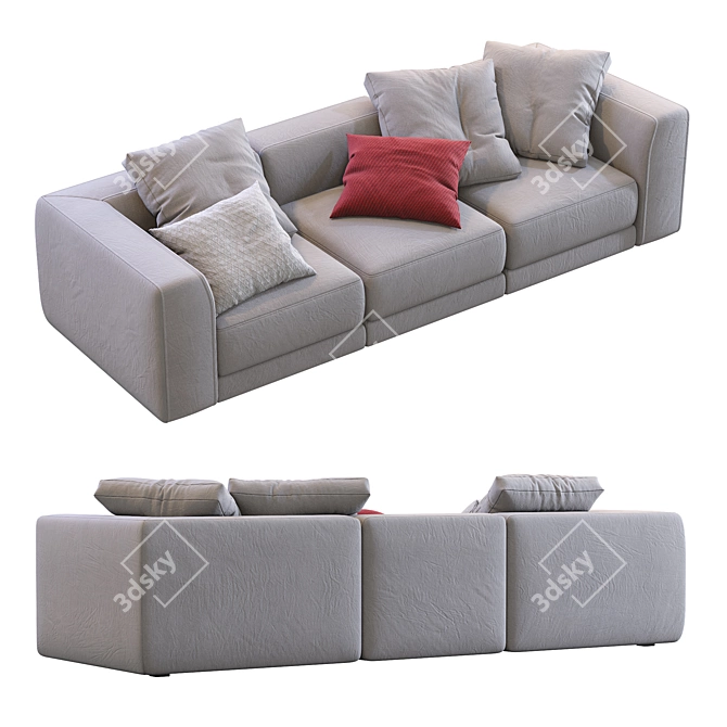 Sleek & Stylish Sofa: Pasha by Jesse 3D model image 6